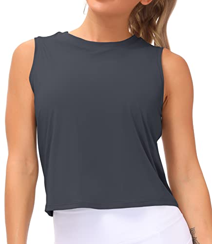 Image of THE GYM PEOPLE Women's Workout Tops in Ice Silk Quick Dry Sleeveless