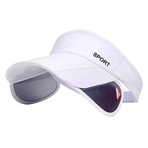 Summer Sun Visor Hat - Women Adjustable Golf Cap with Retractable Brim, UV Protection Beach/Tennis Sport Hat (White)