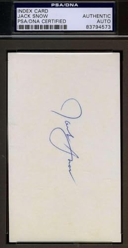 Jack Snow Psa/dna Signed 3x5 Index Card Authenticated Autograph - NFL Cut Signatures