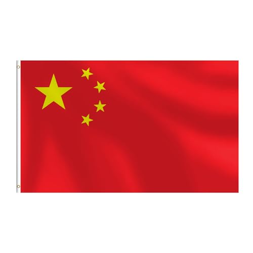 China Flag 3x5 FT Heavy Duty Chinese Flag Double Stitched Vivid Color Fade Proof Outdoor Decor With Brass Grommets(China)