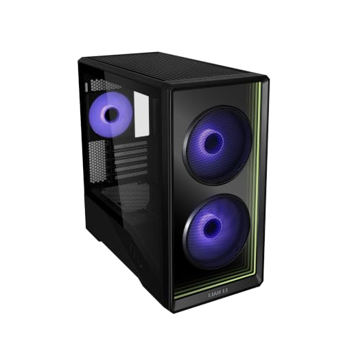 Image of Lian Li Vector V150 INF Micro ATX PC Case - Black (V150INFX) | 2 x 140mm & 1 x 120 mm ARGB PWM Fans, Supports Backconnect mATX & 360mm Radiator, Infinity Mirror Front Panel