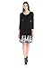 Nine West Women's 3/4 Sleeve Double Jacquard Sweater Dress