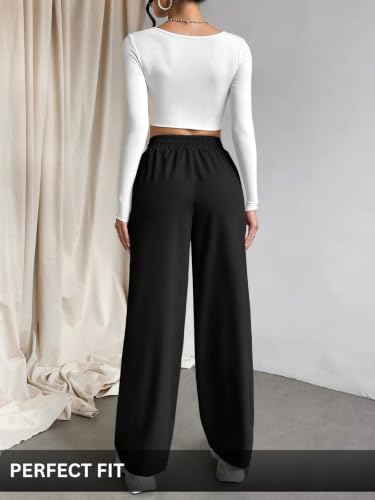 Image of Leriya Fashion High Waist Trousers for Women - Flared Korean Style Formal Pants | Elegant Workwear for Office, College & Events (Available in Plus Size