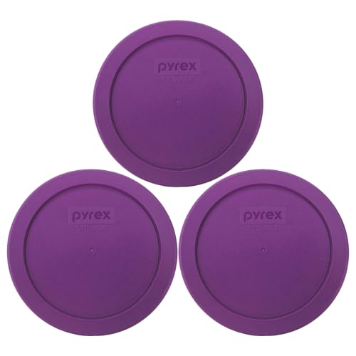 Pyrex 7201-PC 4-Cup Purple Replacement Lid (3-Pack) - Made in USA
