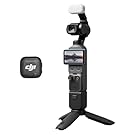 Amazon Pack para Creadores dji Osmo Pocket 4, cámara para videovlogs de Bolsillo con estabilizador, 1″ CMOS y 4K/240 fps, estabilización de 3 Ejes, Zoom 2× sin pérdidas, Almacenamiento Interno de 107 GB