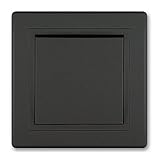 ALING-CONEL | PRESTIGE-Line | Unterputz-Ein/Aus-Schalter | VDE-zertifiziert | für Installationsdose ø 60mm | 10AX/250V~ | inkl.Rahmen (komplett) | Schwarz Soft Touch