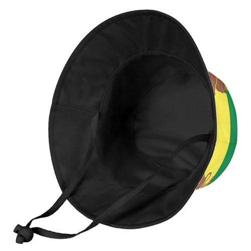 Jamaica Rasta Lion FlagChildren's Bucket Hat for Boys and Girls, Breathable Summer Beach Hat52cm2
