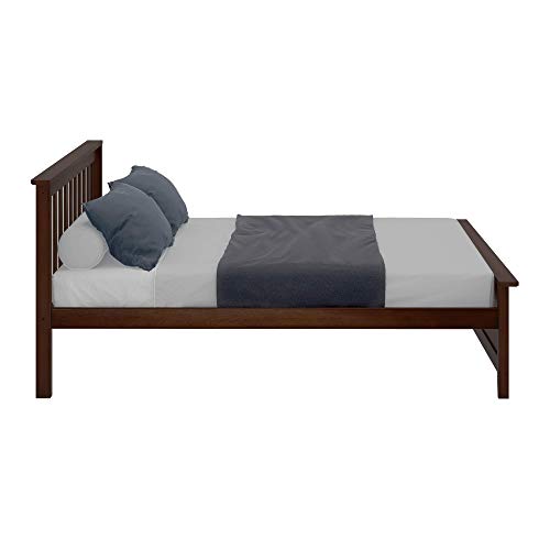 Plank+Beam Solid Wood Full Bed Frame, Platform Bed With Headboard, Espresso #TOP3