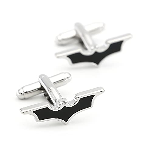 iGame Bat Cuff Links Black Color Movie Superheroes Design Cufflinks with Gift Box2