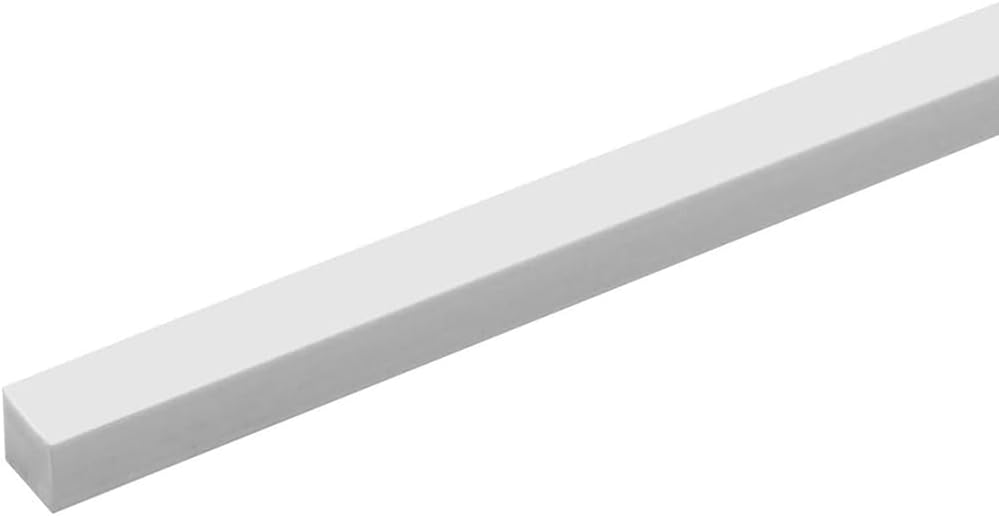ABS Plastic Square Rod Bar, White DIY Model Making