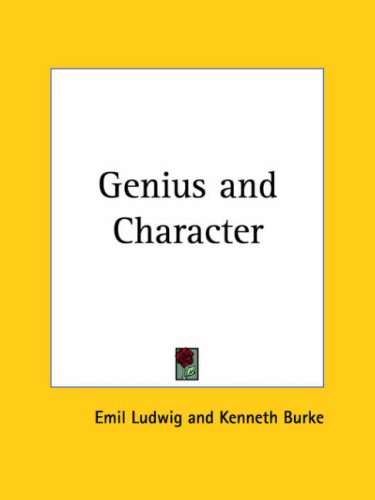 Buy Genius and Character (1927) — BookShops.in