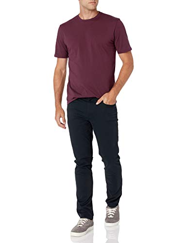 Amazon Essentials Camiseta de Manga Corta, Cuello Redondo y Corte Ajustado Hombre, Pack de 2, Burdeos/Carbón Mezcla, XXL
