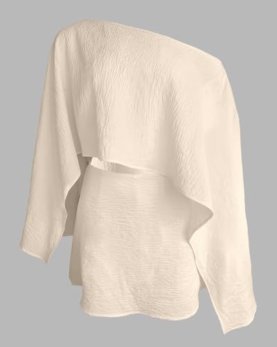 CHICME Women's 3 Piece Summer Outfits Off Shoulder Batwing Sleeve Tops with Bandeau and Skorts Sets Casual Vacation Outfit-Ap-S