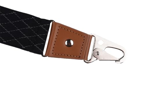 Image of Suspenders for Men Snap Hooks with 1.4 Inch Elastic Y-Back Adjustable