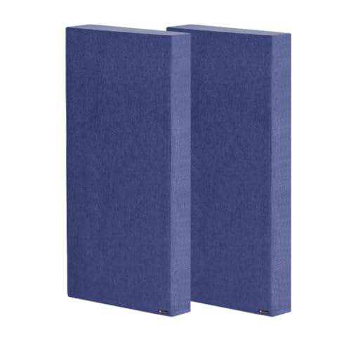 Image of Timber Acoustics | Soundproofing Broadband Absorbers | Rockwool | Pine-wood | Room Acoustics & Soundproofing | 2' x 4' x 5 inch [SET OF 2] NRC > 0.9 (Dark Blue)