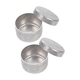 BESTYASH 2 Stück Aluminium Wiegegefäße Rund Kleine Aluminium Dosen für Bodenproben Labor Aufbewahrung Behälter für Proben und Wägung