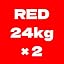 1. Red (55.1 lbs (24 kg) x 2|piece set)