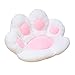 HFDHD Cojín de asiento relleno, diseño de huellas de gato, color blanco