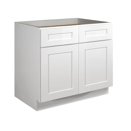 Lieeres White Shaker Kitchen Base Cabinet 33