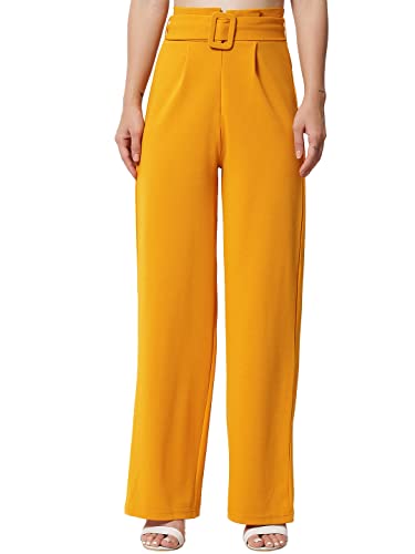 Image of KOTTY Women's High Rise Viscose Rayon Relaxed Fit Korean Trousers