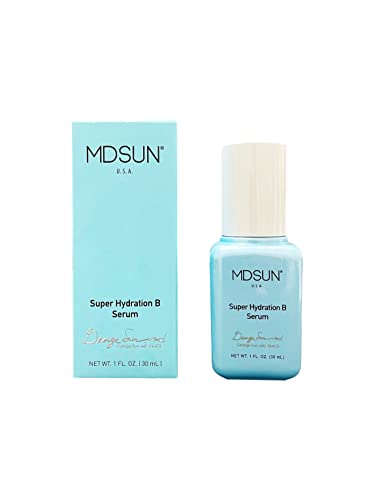 MDSUN Super Hydration B Serum, Face Serum, Antioxidant & Anti-Aging Formula with Sodium Hyaluronate 40%, Pro B5, Sodium PCA, Best to Hydrate, Moisturize & Reduce Lines, Wrinkles, Uneven skin tone 30mL