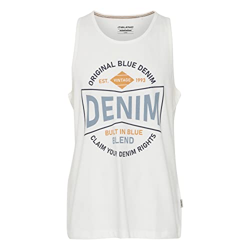 Blend Herren Tanktop Trägershirt/Cami Shirt, 110602/Snow White, S