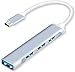 Produktbild Hulier USB C Hub Multiport Adapter,USB 2.0 3.0 Type 3.1 Splitter Adapter 4 in 1 OTG Kompatibel mit Windows10/8/7/vista/XP/MacBook/Pro/Air/MateBook/Notebook/Sumsang GalaxyBook/Phones,Computerzubehör