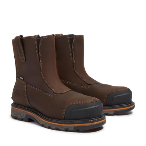 Timberland PRO Timberland PRO Men's True Grit Chelsea Composite Safety Toe Waterproof Industrial Western Work Boot, Dark Brown, 10 Medium
