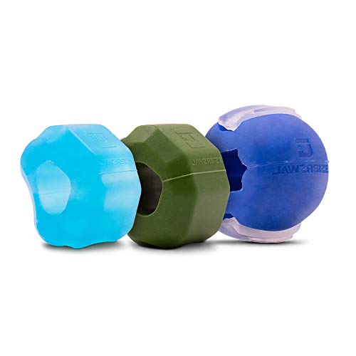Jawzrsize Jaw Exerciser And Neck Toning (Beginner Blue, Intermediate Green & Advanced Blue)