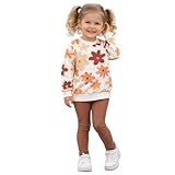 milano kids Trainingsanzug für Mädchen, 2-6 Jahre, mit Kapuze, 3 Herzen, 2-teilig, Baumwolle, Sweatshirt und Jogginghose, braun, 5-6 Jahre