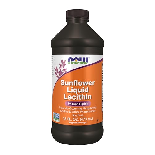 NOW Supplements Sunflower Lecithin with naturally occurring Phosphatidyl Choline and Other Phosphatides Liquid 16-Ounce