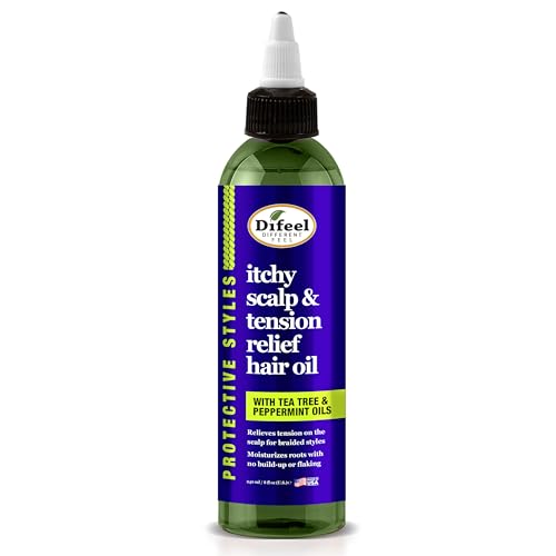 Difeel Itchy Scalp & Tension Relief Hair Oil with Tea Tree & Peppermint Oils for Braided Styles 8