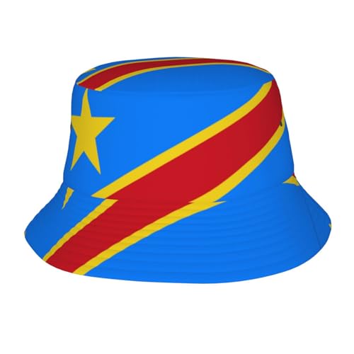 Chapeau cloche en sergé respirant motif Congo imprimé noir unisexe