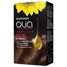 Garnier Olia Oil Powered Permanent Hair Color, 6.0 Light Brown (Packaging May Vary)