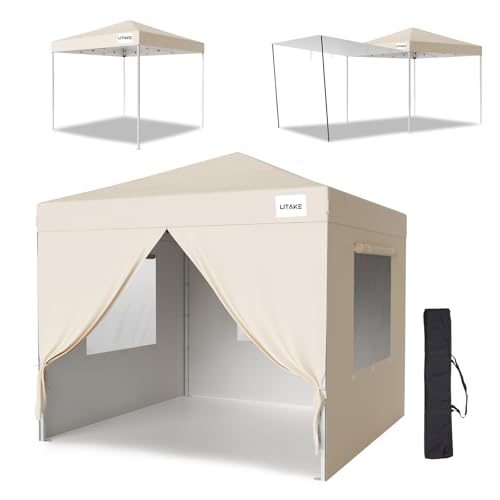 Litake ワンタッチタープテント 3mx3m 【2025年アップグレード】 3段階調節...