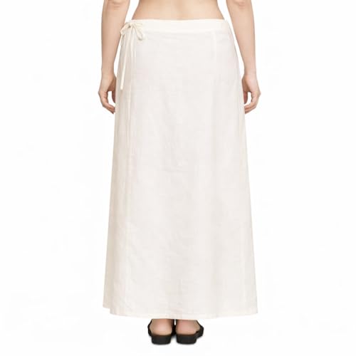 Image of CITIX Pure Cotton Petticoat for Woman Saree | Adujastable Drawstring Waist