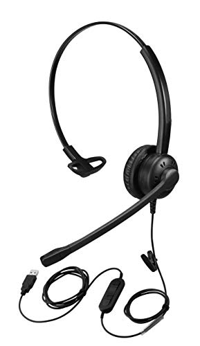 USB Headset for Zoom Meeting, Video Conferencing Headset with Mute Button, MS Teams Headset for Online Meeting, Skype Headset for Call & Chat, Zoom Class Headset for Online Teaching & Virtual Learning
