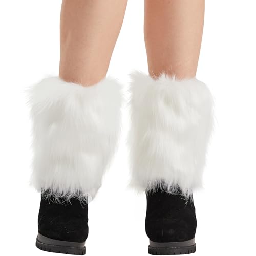 Image of Nanxson Womens Fur Leg Warmer Winter Short Boot Cuffs Covers Sleeves TTW0071