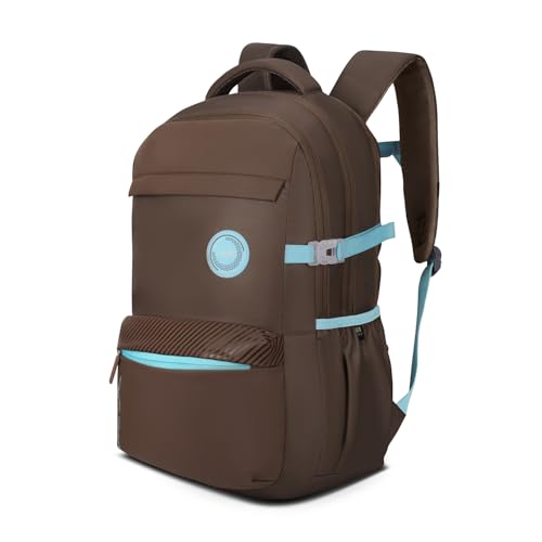 Image of Skybags Ontrak 17 Inch Compatible Laptop Backpack 30L | 3 Compartments with Quick-Access Front Pocket & Rain Cover | Air-Mesh Back Panel & Side Pocket | Office & Travel Backpack for Men & Women