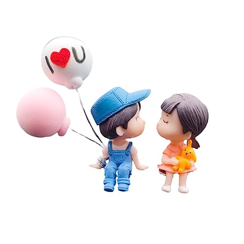 Auto Armaturenbrett Dekoration,Paar Süße Ornamente Niedliche Kuss Puppen Cartoon-Paare Harz Ornament Auto Innenausstattung Geburtstagsgeschenk Dekoration für Schreibtisch Büro Desktop