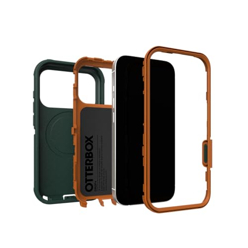 Image of OtterBox iPhone 17 Pro Defender Pro Series Case - Green Intrigue - Tough, Rugged & Durable iPhone Case, Snaps on MagSafe