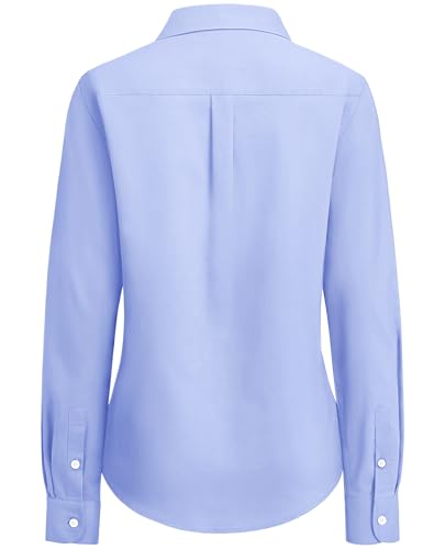 Image of siliteelon Button Down Shirts for Women Oxford Shirt Long Sleeve Classic Wrinkle Free Business Dress Shirts Work Office