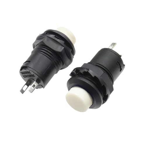 Interruptor pulsador autoblocante DS428 de 12mm y 3A para proyectos eléctricos