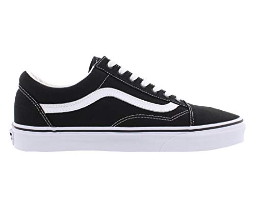 Vans Vans Unisex Old Skool Skate Shoe (7 B(M) US Women / 5.5 D(M) US Men, Black/True White)