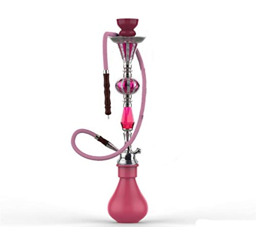 JSG Cachimba Premium, De 1 Salidas (JSG.HOOKAH) Shisha De 55cm De Altura, 1 Mangueras, 1 Pinza, Narguile, Hookah, Pipa De Agua 3079-1 (Rosa)