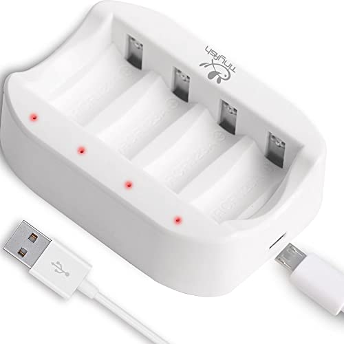 Chargeur RCR123A Tinyfish à 4 emplacements rapides pour caméras Arlo
