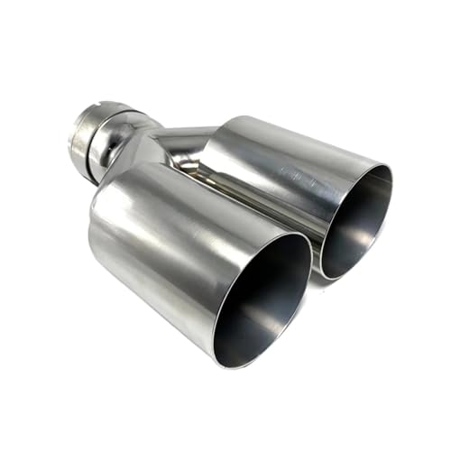 Embout échappement silencieux universel inox entrée 63mm sortie 89mm coupe droite tuning