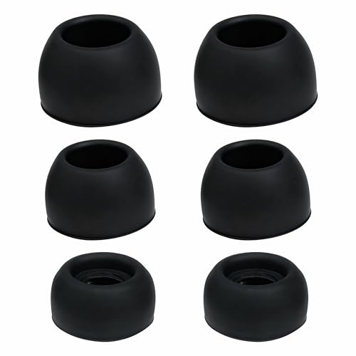 Bouchons d'oreilles en silicone pour Samsung Galaxy Buds Pro, embouts de rechange ergonomiques noirs, réduction du bruit, ajustement et stabilité 3 tailles...