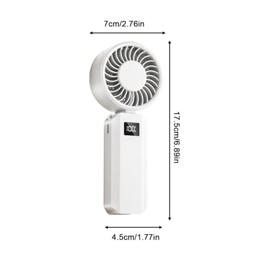 Ventilador de mano portátil con batería recargable y base extraíble estilo minimalista 3