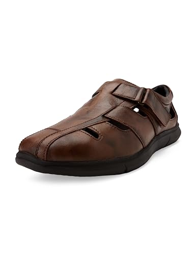 Image of Lee Cooper LC9612C Men's Leather Sandal I Comfortable | Stylish Sandal for Men's Office & Business